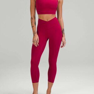 Lululemon Align V-Waist Crop Leggings Pant 24" Maroon Burgundy - Sz 6